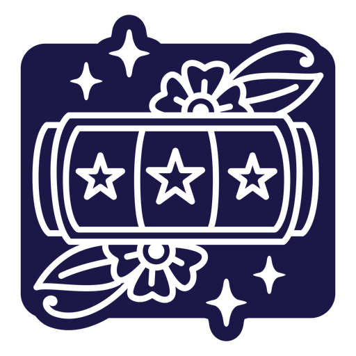 Slot machine icon on a dark blue background PNG Design