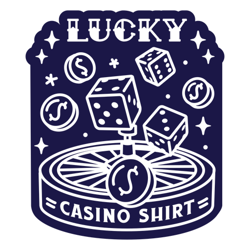 Lucky casino shirt cut out PNG Design