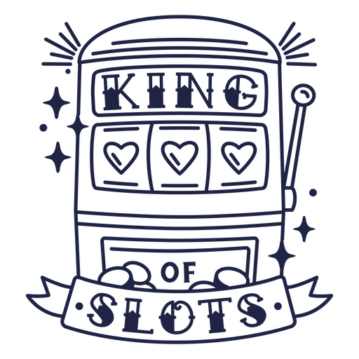 Logotipo do rei dos caça-níqueis Desenho PNG