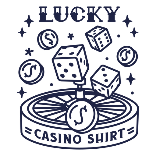 Camisa de casino de la suerte Diseño PNG