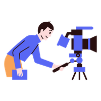 Mann Benutzt Eine Videokamera PNG Und SVG Design F r T Shirts