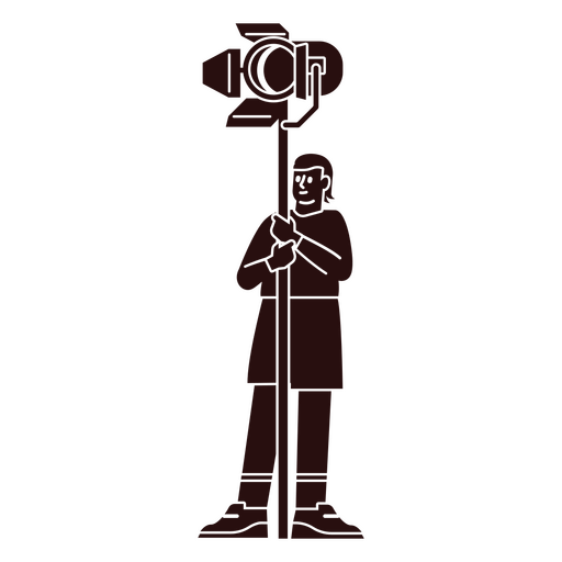 Silhouette eines Mannes, der eine Kamera hält PNG-Design