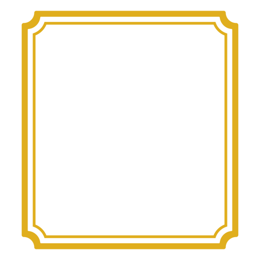 Gold simple frame PNG Design