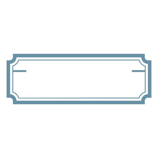 Marco rectangular azul Diseño PNG