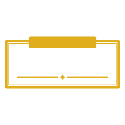 Design elegante de borda amarela para aplicações versáteis Desenho PNG