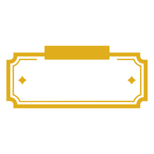 Design elegante de etiqueta decorativa com bordas ornamentadas Desenho PNG