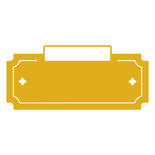 Yellow ticket icon PNG Design