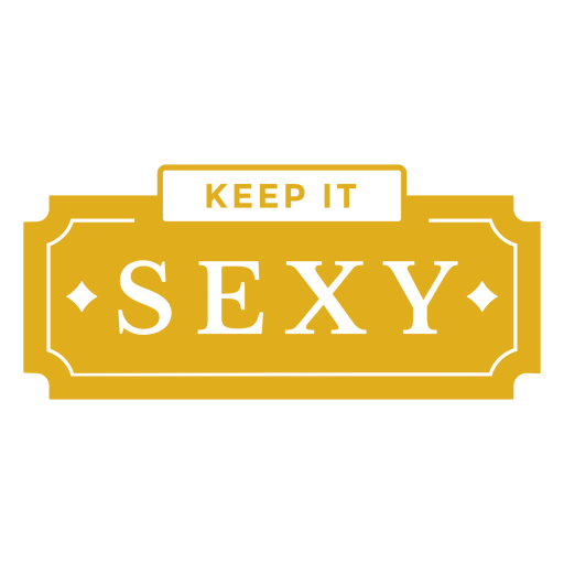 Mantenha o rótulo amarelo sexy Desenho PNG