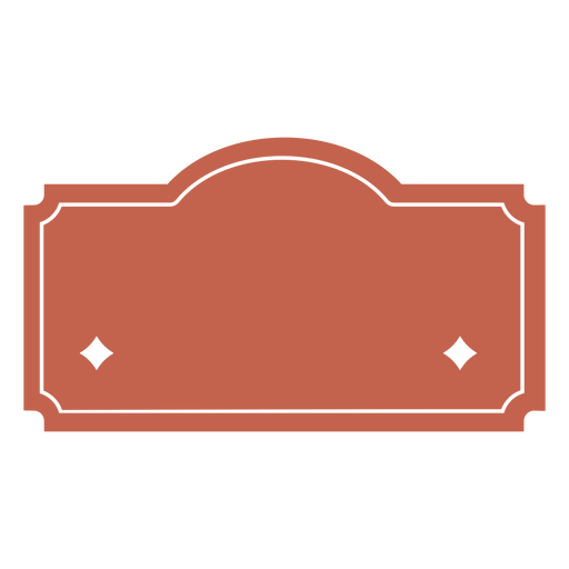 Letrero rojo con un marco adornado. Diseño PNG