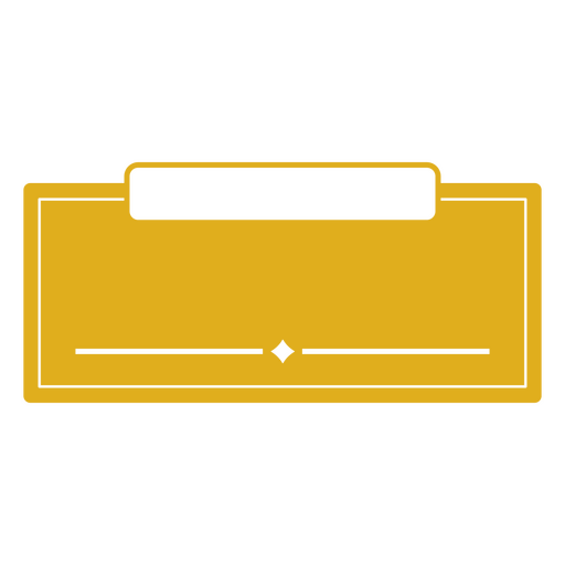 Design de etiqueta decorativa em amarelo vibrante Desenho PNG