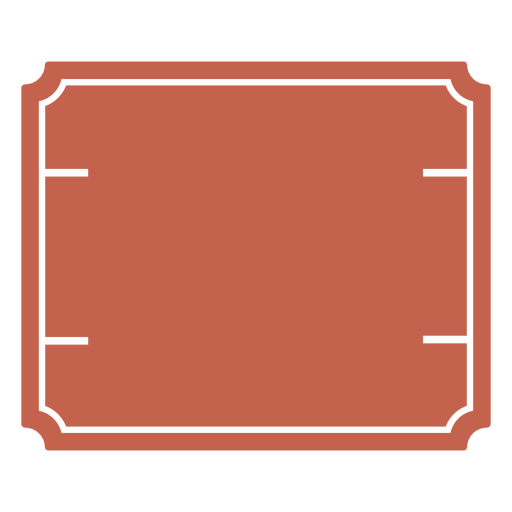 Design elegante de etiqueta decorativa laranja Desenho PNG