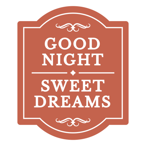 Encantador arte de pared de buenas noches y dulces sueños Diseño PNG