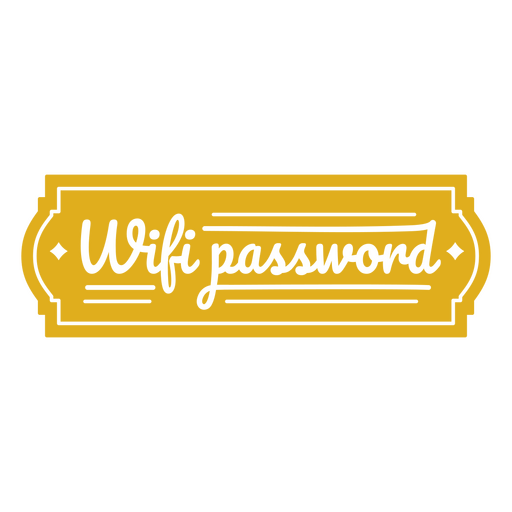 Yellow sign that says wiff password PNG Design