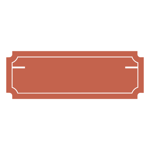 Vintage-Ticket-Design mit verzierten Kanten PNG-Design