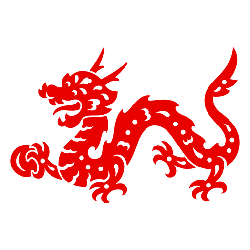 Chinesischer roter Drache png PNG-Design
