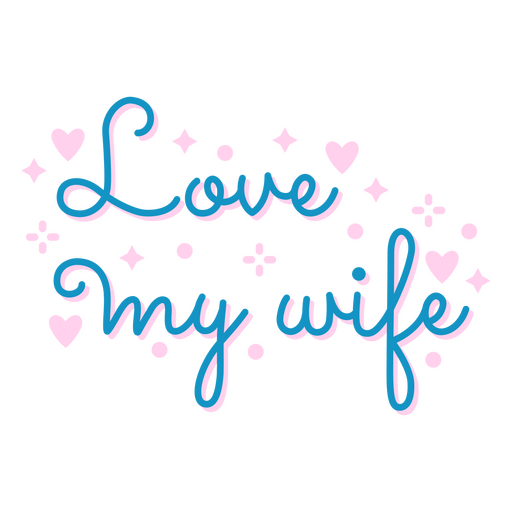Design de citação de amor divertida para esposa Desenho PNG