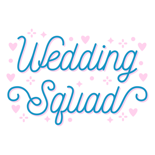 Design lúdico de equipe de casamento Desenho PNG