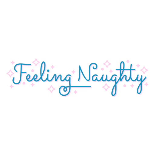 The word feeling naughty PNG Design