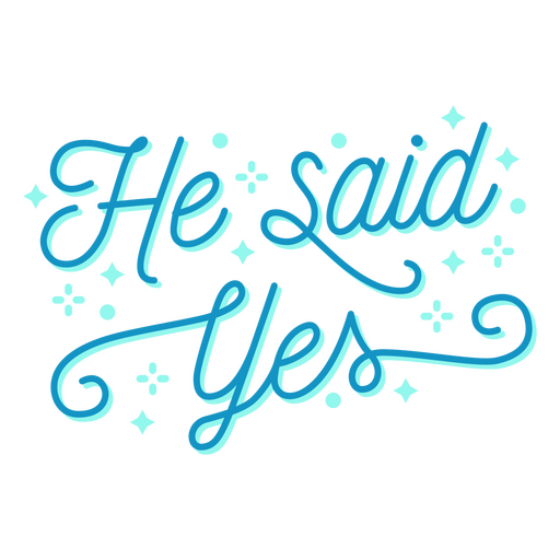He said yes neon lettering PNG Design