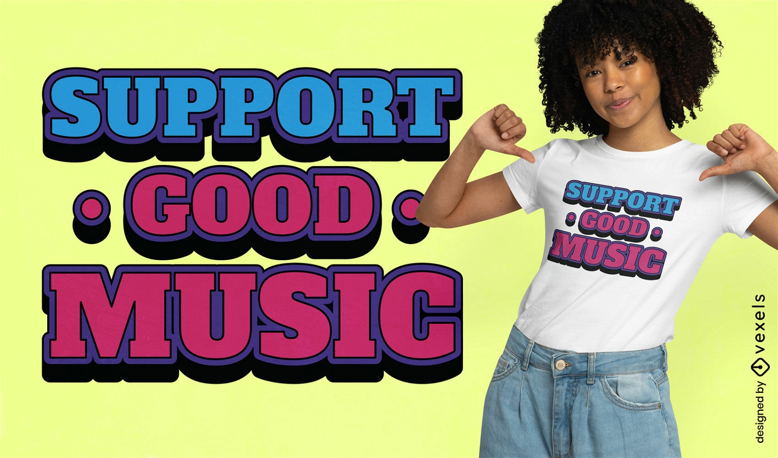 Support good music t-shirt design 