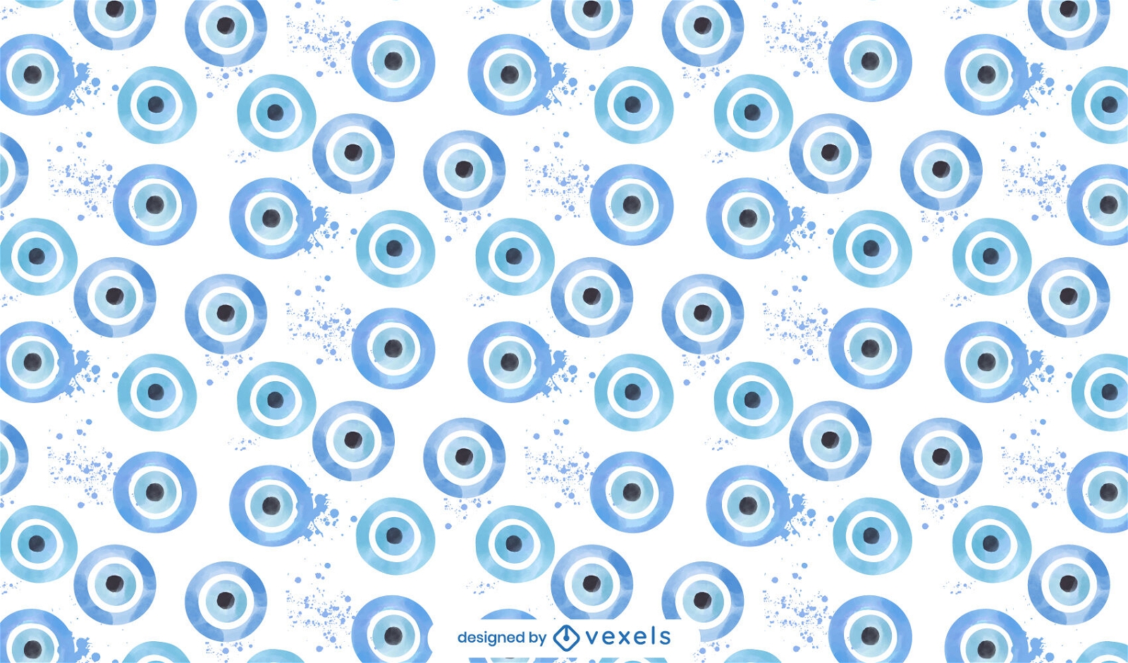 Evil eye supersition pattern design