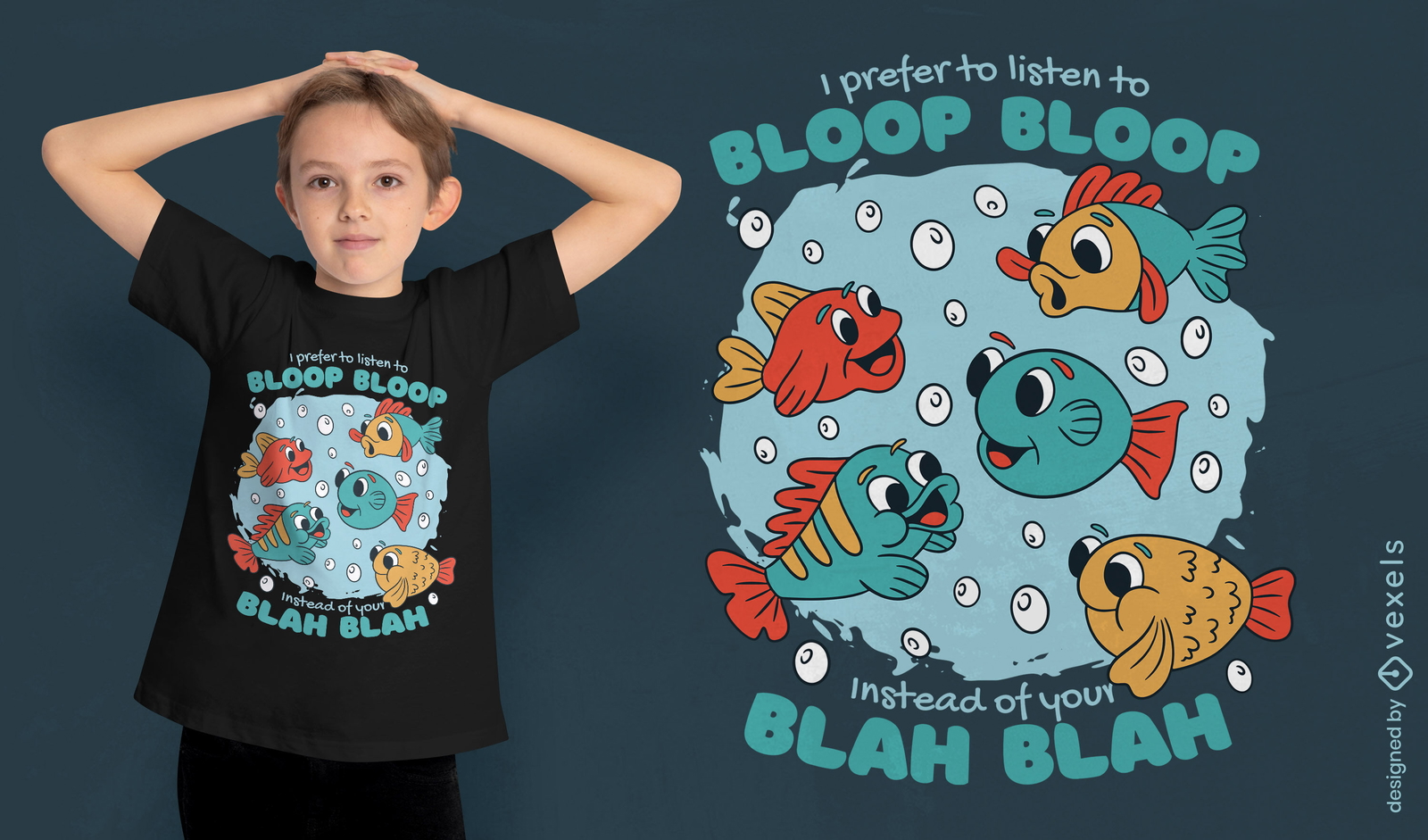 Diseño de camiseta con cita de entusiasta de los peces