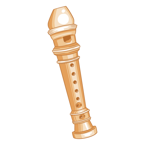 Flauta de madeira Desenho PNG