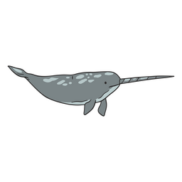 Narwhal Illustration Swimming PNG & SVG Design For T-Shirts