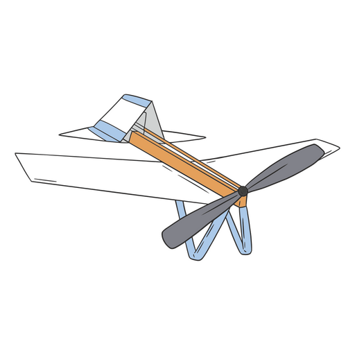 Paper airplane with propellers PNG Design