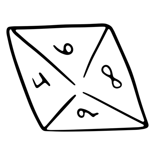 Desenho geométrico abstrato com números Desenho PNG