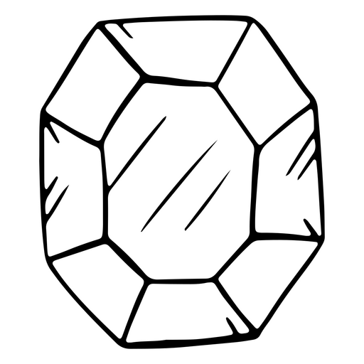 Ilustração elegante de pedras preciosas geométricas Desenho PNG
