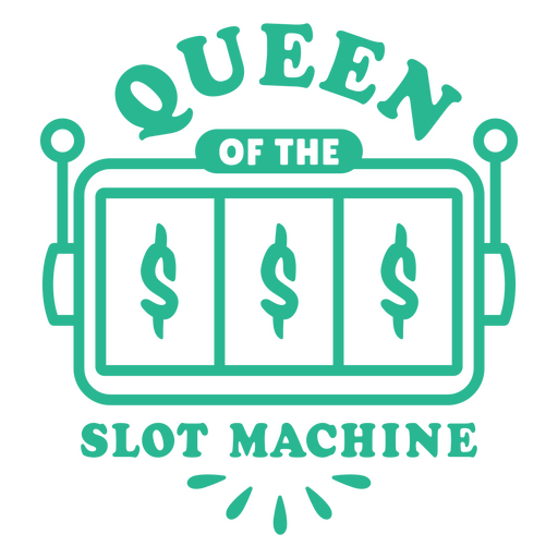 Queen of the slot machine logo PNG Design