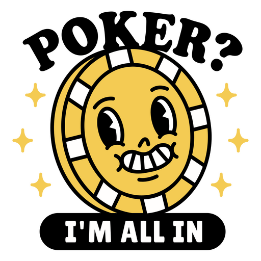 I'm all in poker chip PNG Design