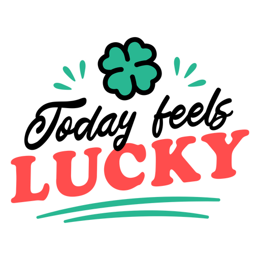 Lucky st patrick's day badge PNG Design