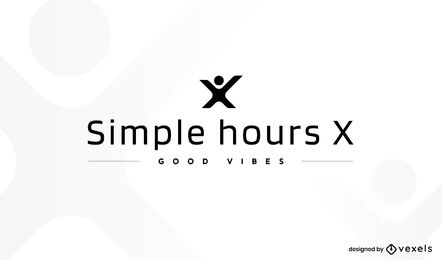 Positives minimalistisches Logo-Template-Design