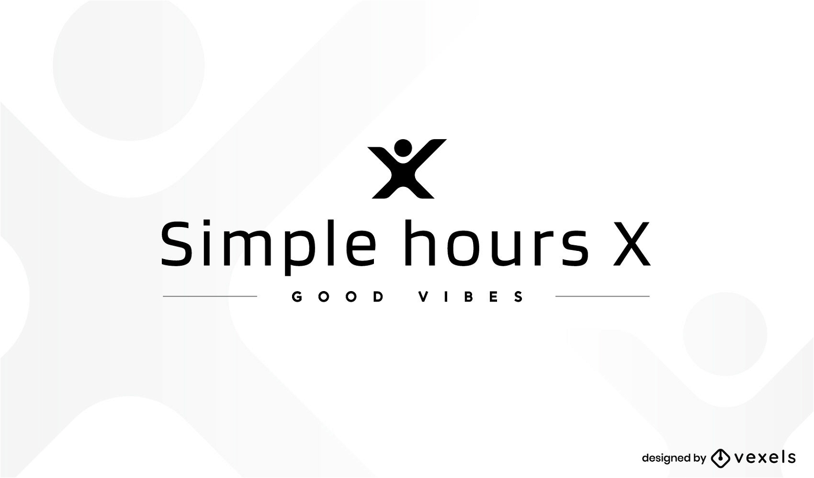 Positive minimalist logo template design