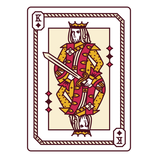 Carta de baralho com um rei Desenho PNG