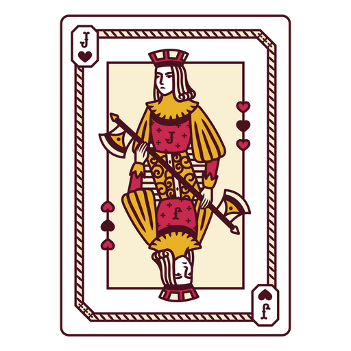 Playing card with a jack on it PNG Design