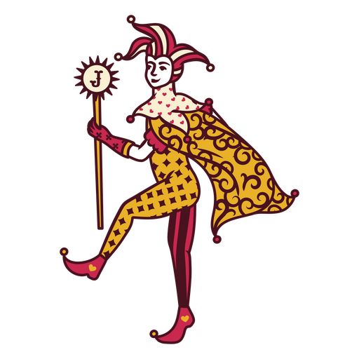Clown holding a wand PNG Design