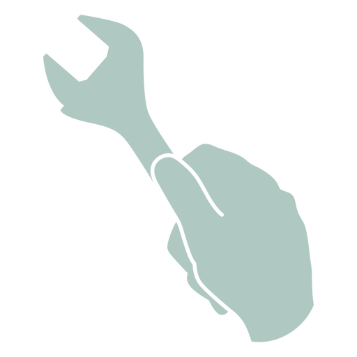 Hand holding a wrench PNG Design