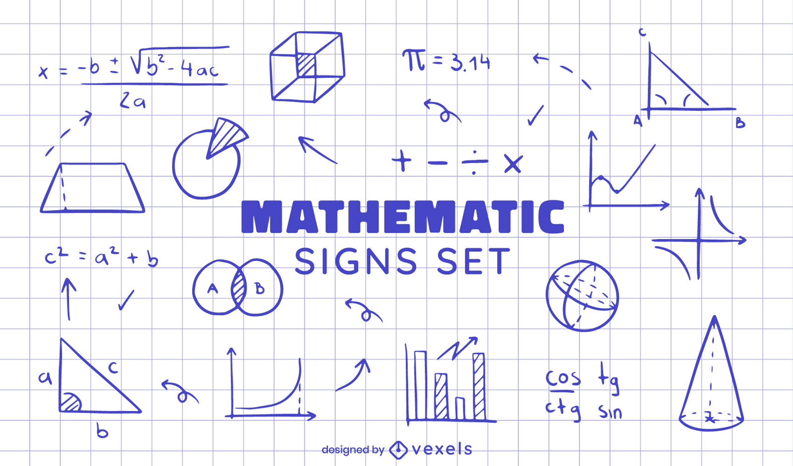 Geometry and math signs set