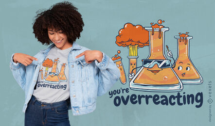 Overreacting science t-shirt design