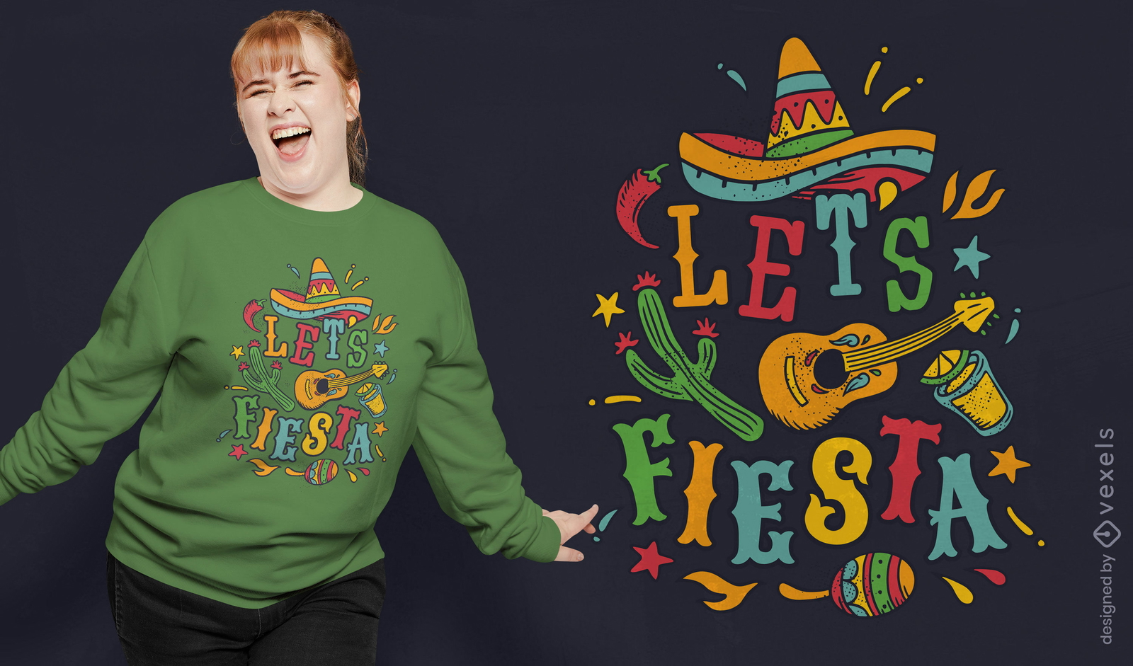 Let's fiesta t-shirt design