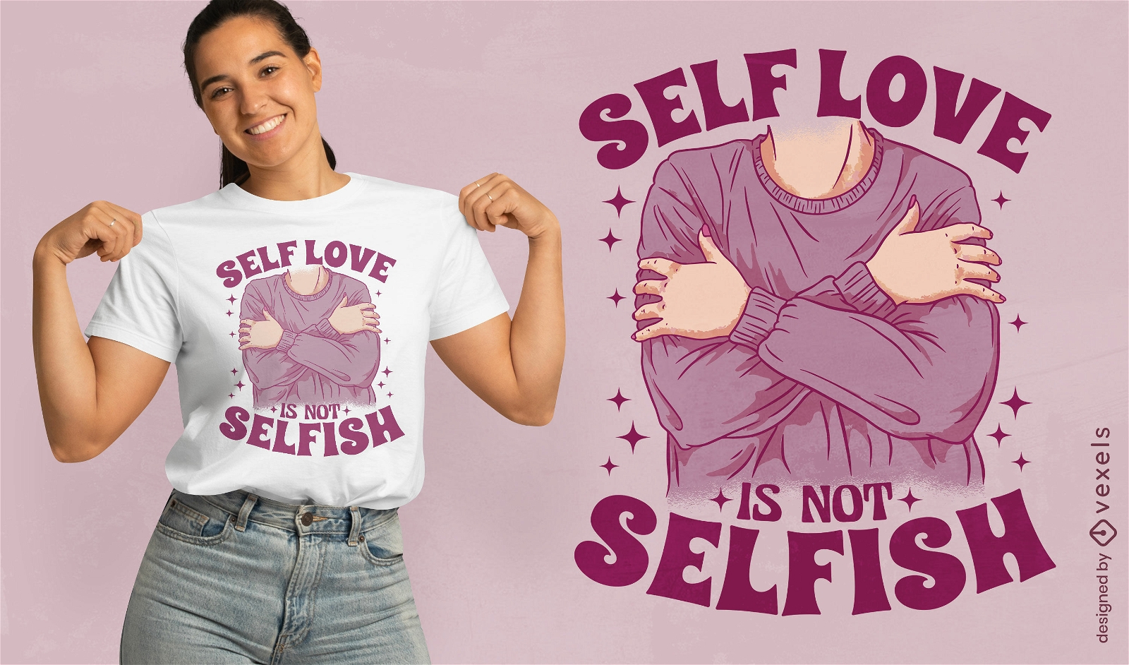Self love is not selfish tshirt design