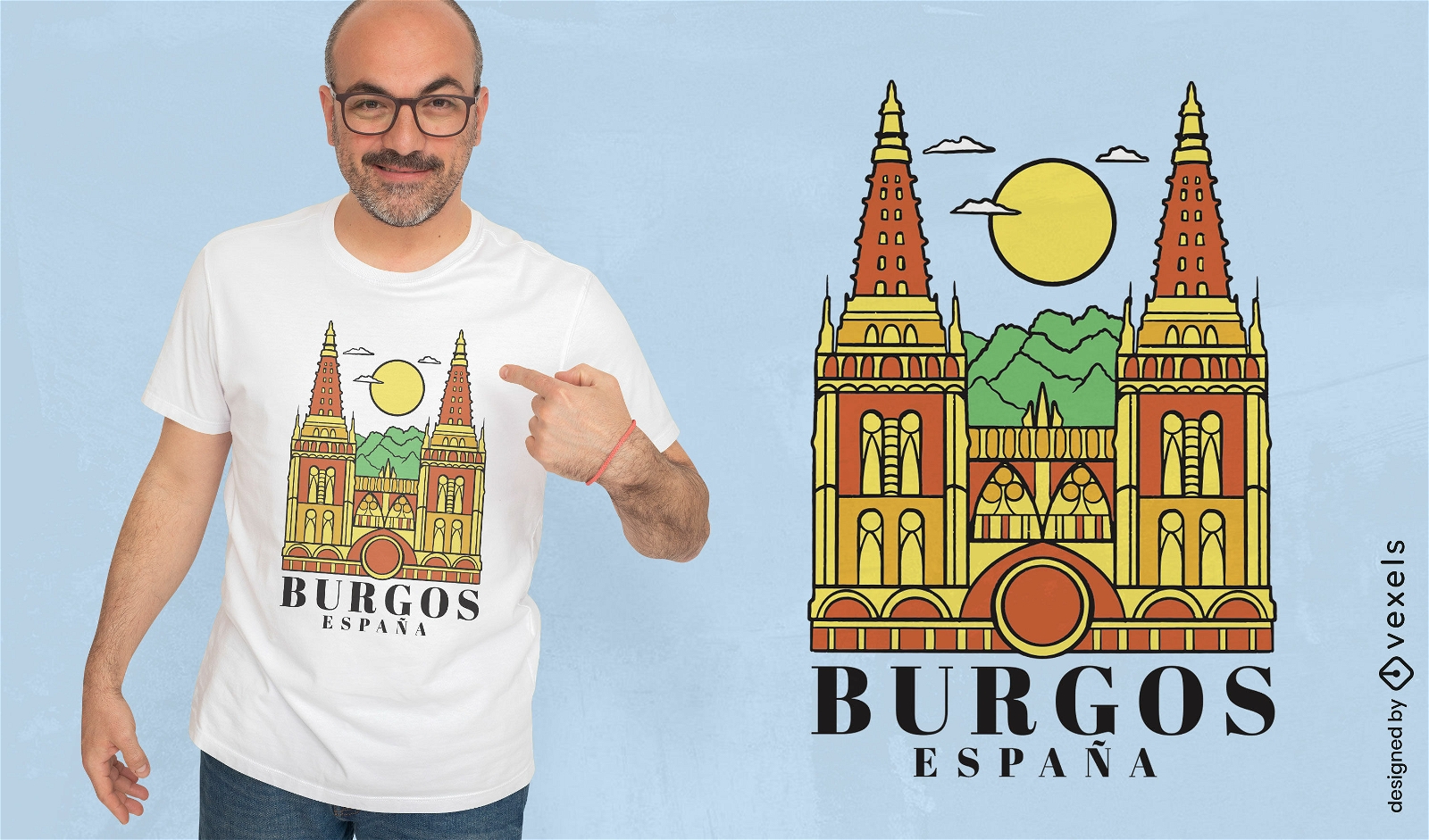 Design de camiseta Burgos Espanha