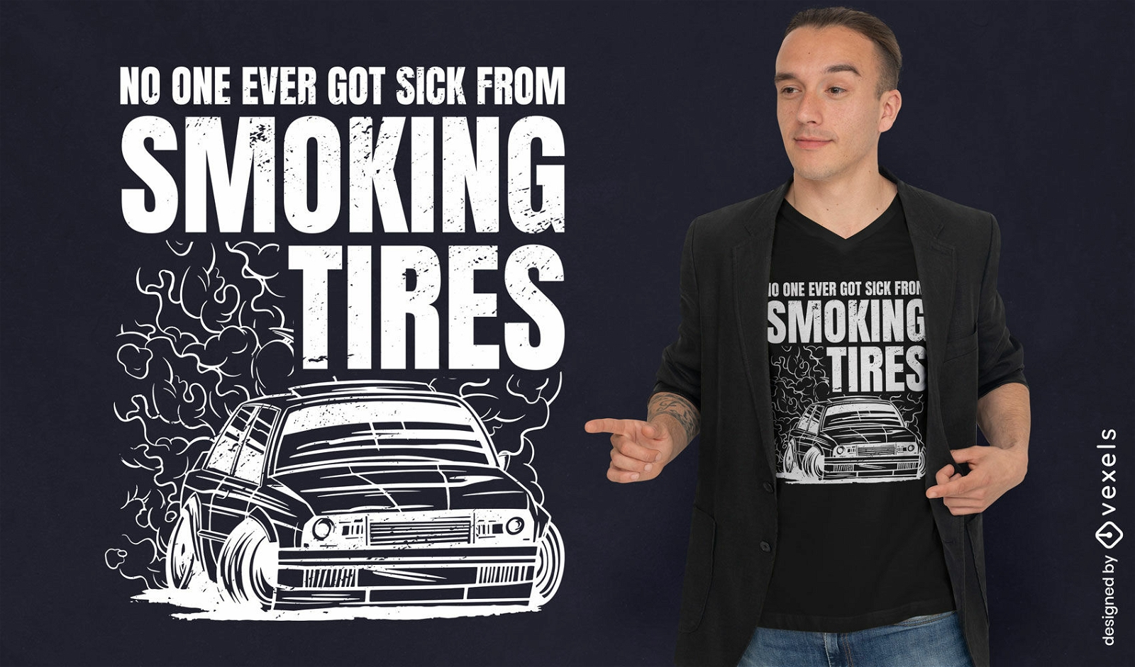 Drifting car driving t-shirt design