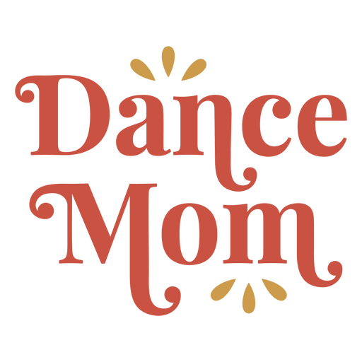 Letras de mamá bailarina Diseño PNG
