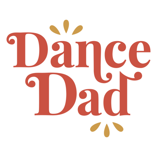 Letras de papá bailando Diseño PNG