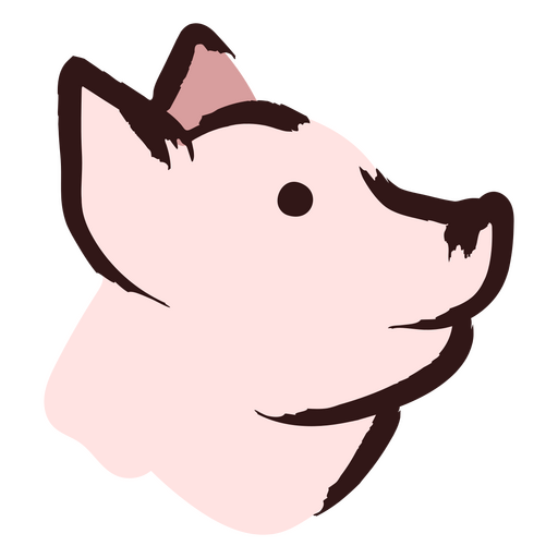 Cabeça de porco rosa Desenho PNG