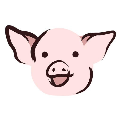 Cabeza de cerdo de dibujos animados Diseño PNG